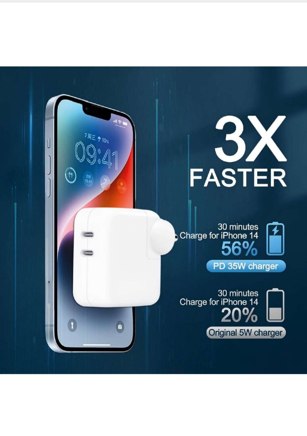 Apple 35W Dual Adapter with USB-C cable - Image 12